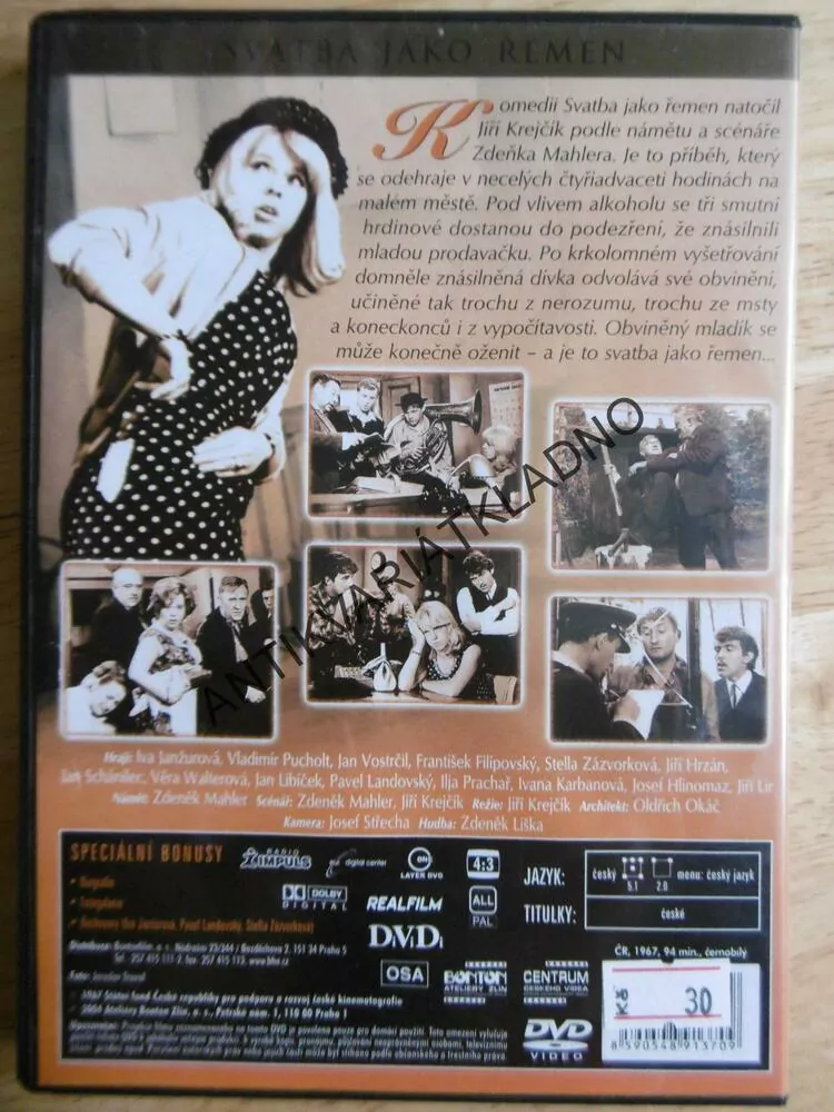 SVATBA JAKO ŘEMEN, DVD FILM