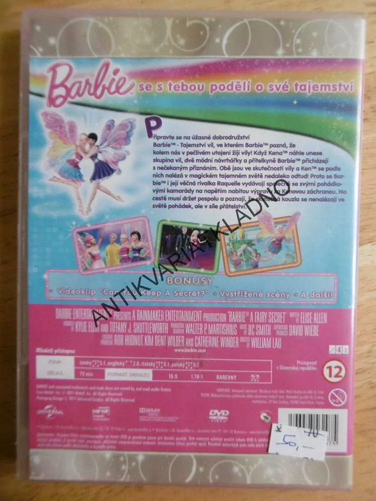 BARBIE A TAJEMSTVÍ VÍL, DVD FILM