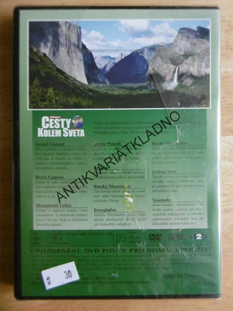 CESTY KOLEM SVĚTA, NÁRODNÍ PARKY USA, DIVOKÁ KRÁSA PŘÍRODY, DVD FILM DOKUMENT