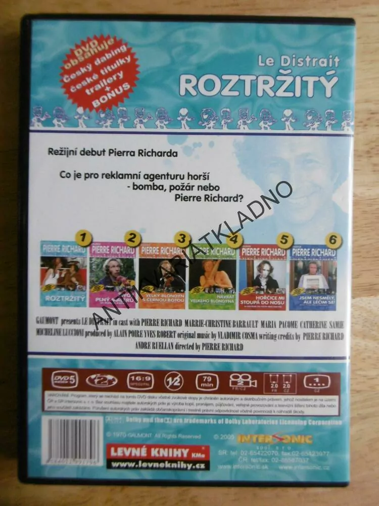 ROZTRŽITÝ, PIERRE RICHARD 1., DVD FILM