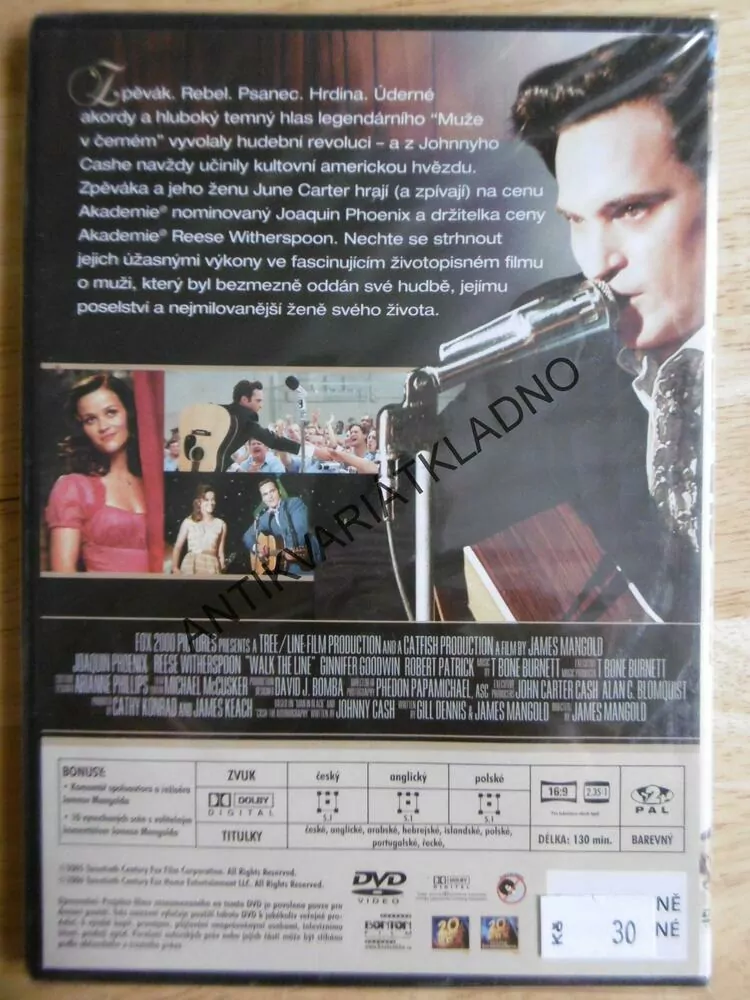 WALK THE LINE, LÁSKA SPALUJE, DVD FILM
