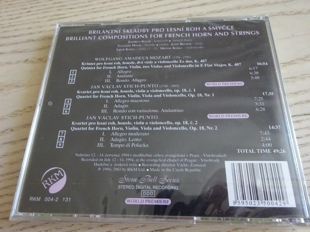 BRILLIANT COMPOSITIONS FOR FRENCH HORN AND STRINGS, CD HUDBA