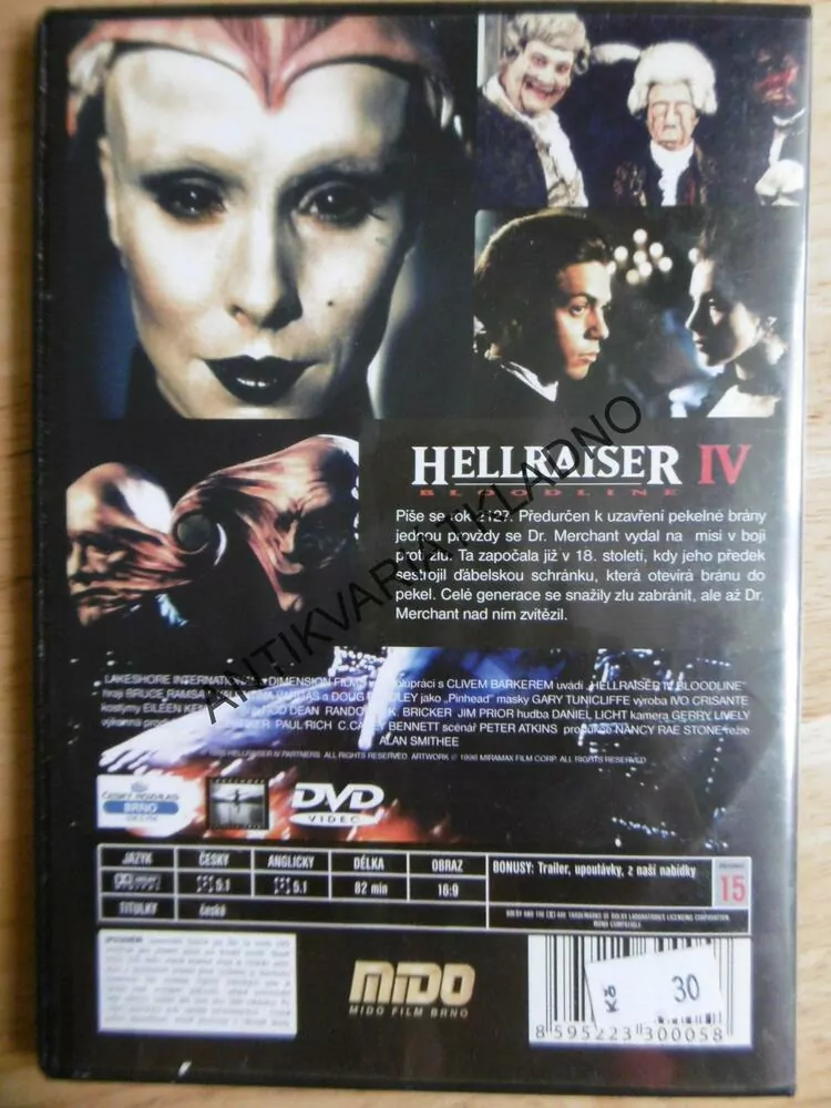 HELLRAISER IV., BLOODLINE, DVD FILM