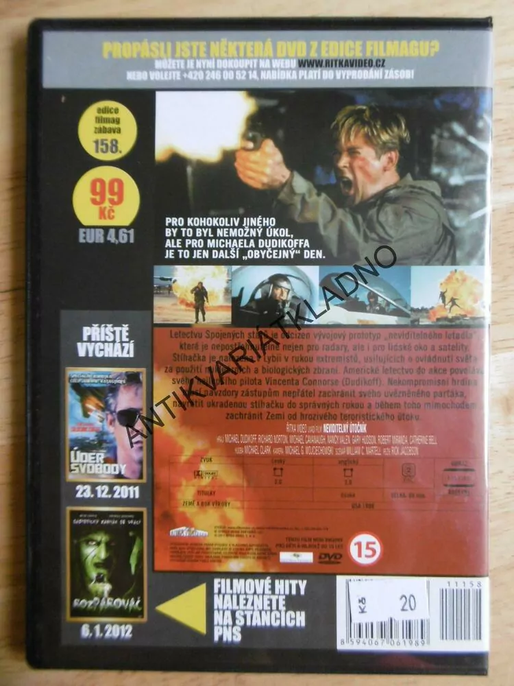 NEVIDITELNÝ ÚTOČNÍK, DVD FILM