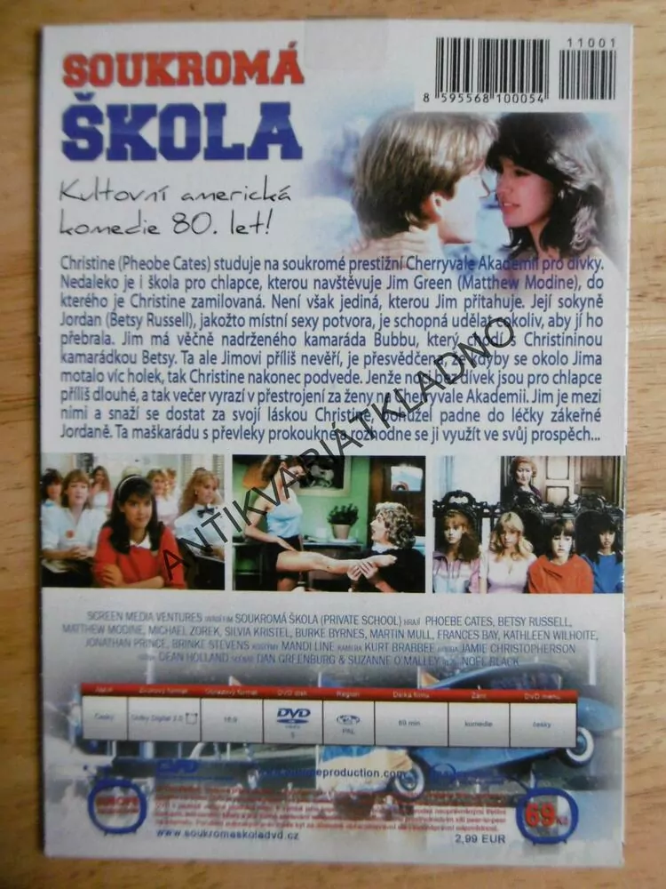 SOUKROMÁ ŠKOLA, KOMEDIE 80.LÉTA PRO DÍVKY, DVD FILM