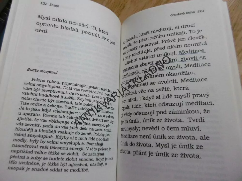ORANŽOVÁ KNIHA MEDITAČNÍ TECHNIKY, OSHO