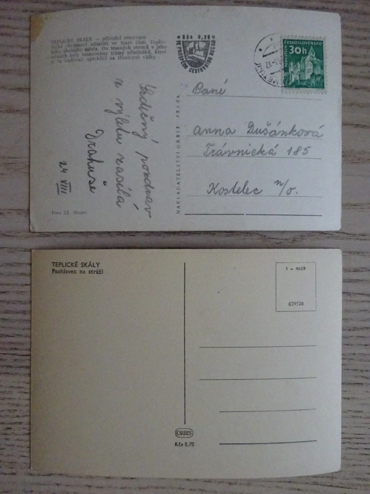 TEPLICKÉ SKÁLY, OKRES NÁCHOD, 2 KUSY 