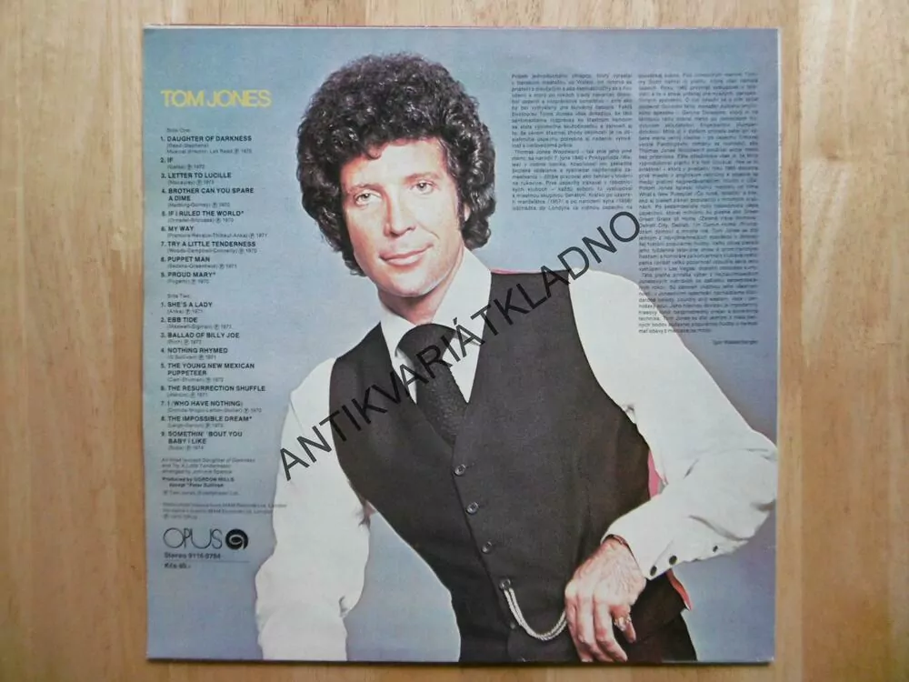 TOM JONES, THE VERY BEST OF ....