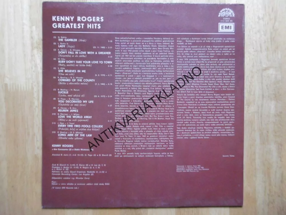 KENNY ROGERS, GREATEST HITS, LP