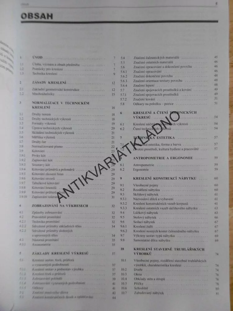 ODBORNÉ KRESLENÍ PRO UČENÍ OBOR TRUHLÁŘ, TRUHLÁŘSTVÍ, MÁCHOVÁ
