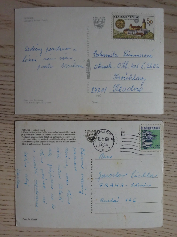 TEPLICE, LÁZNĚ, 2 KUSY 