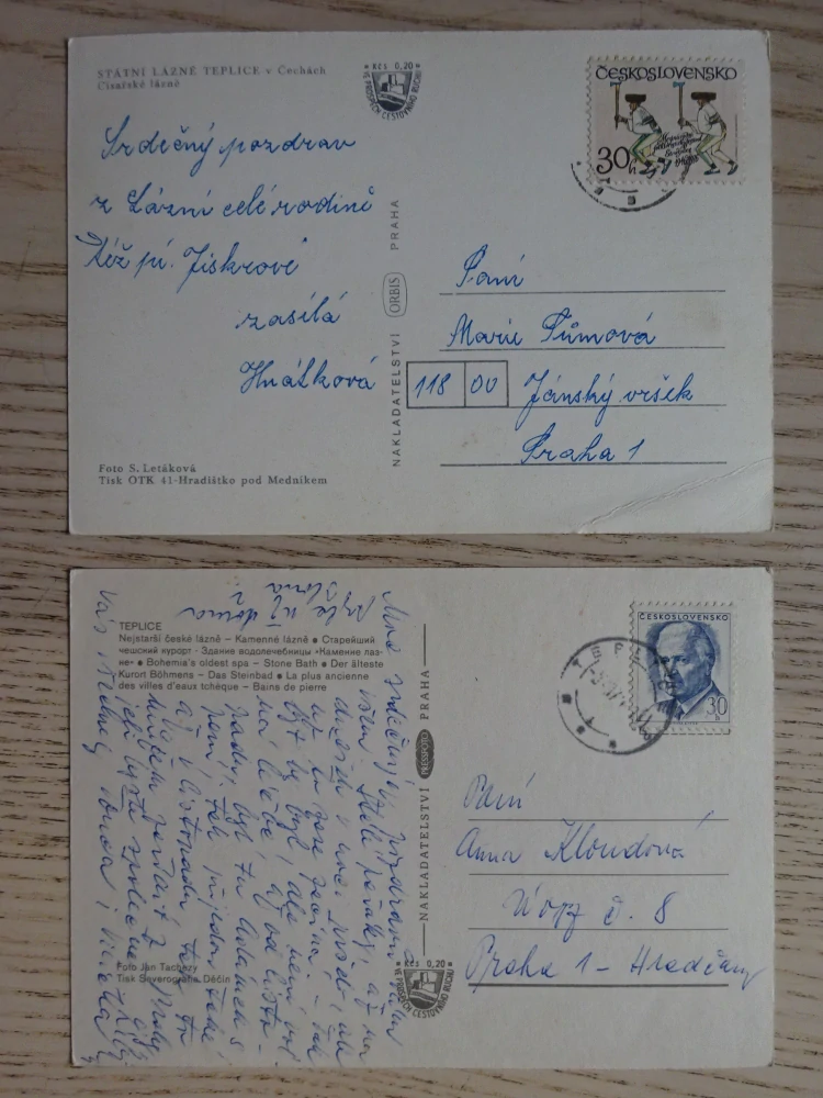 TEPLICE, LÁZNĚ, 2 KUSY 