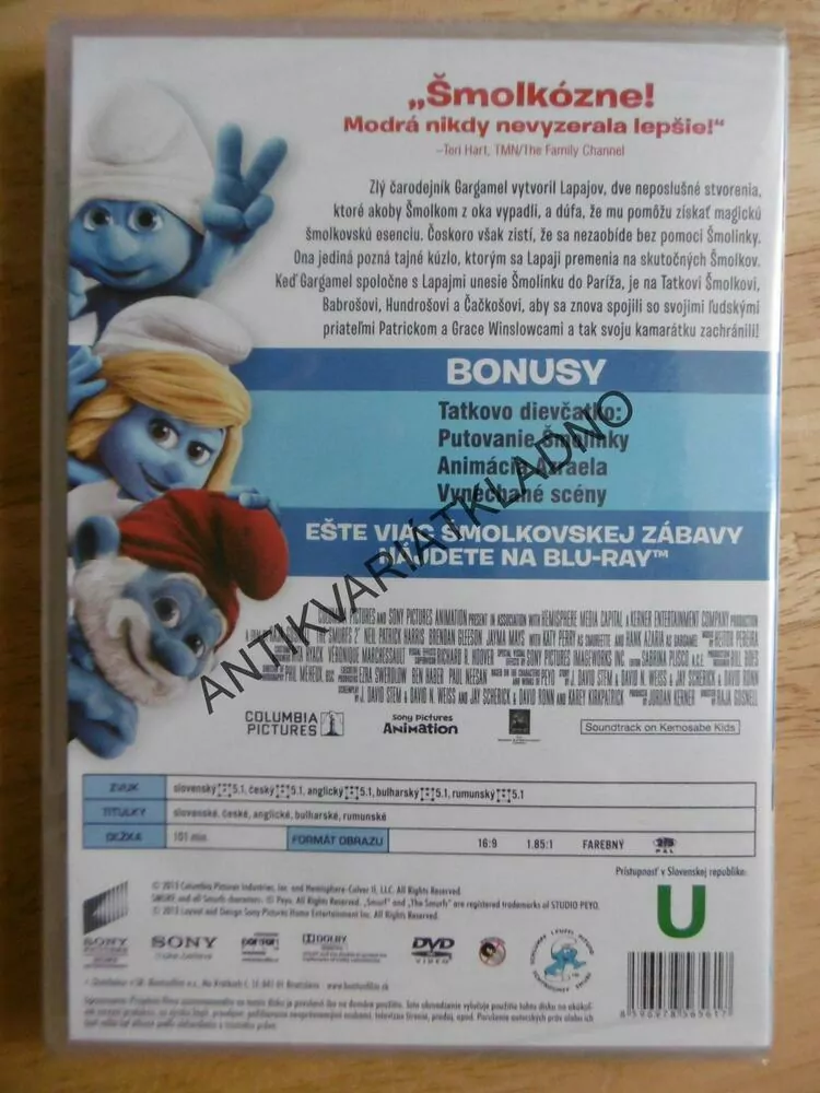 ŠMOULOVÉ, 2., DVD FILM ČESKY!!!
