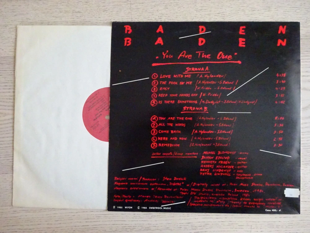BADEN BADEN, YOU ARE THE ONE, LP