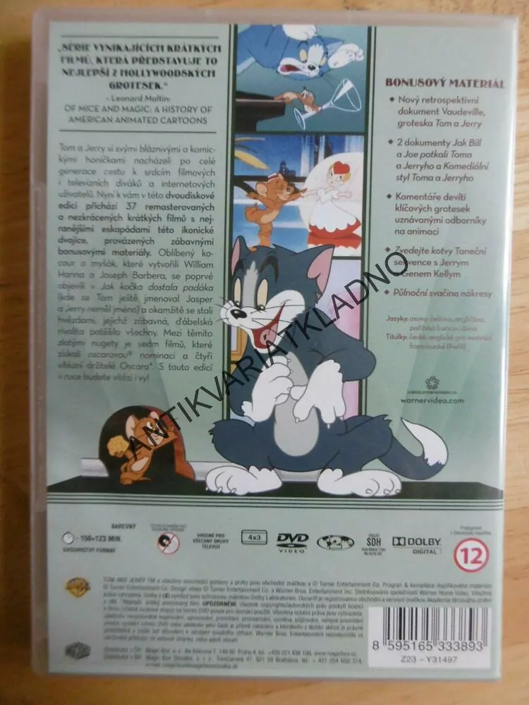 TOM A JERRY, ZLATÁ EDICE, DVD FILM 