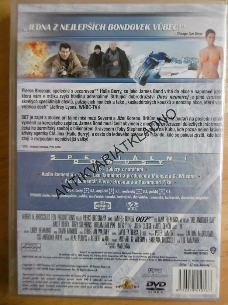 DNES NEUMÍREJ, 007, DVD FILM 