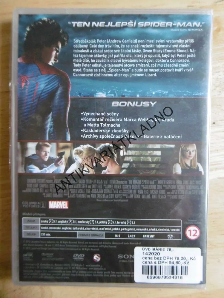 THE AMAZING SPIDER-MAN, DVD FILM