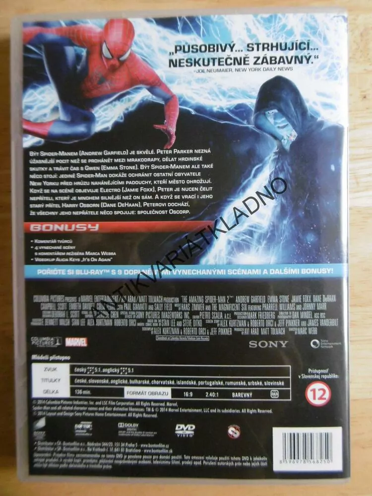 THE AMAZING SPIDER-MAN 2., DVD FILM  