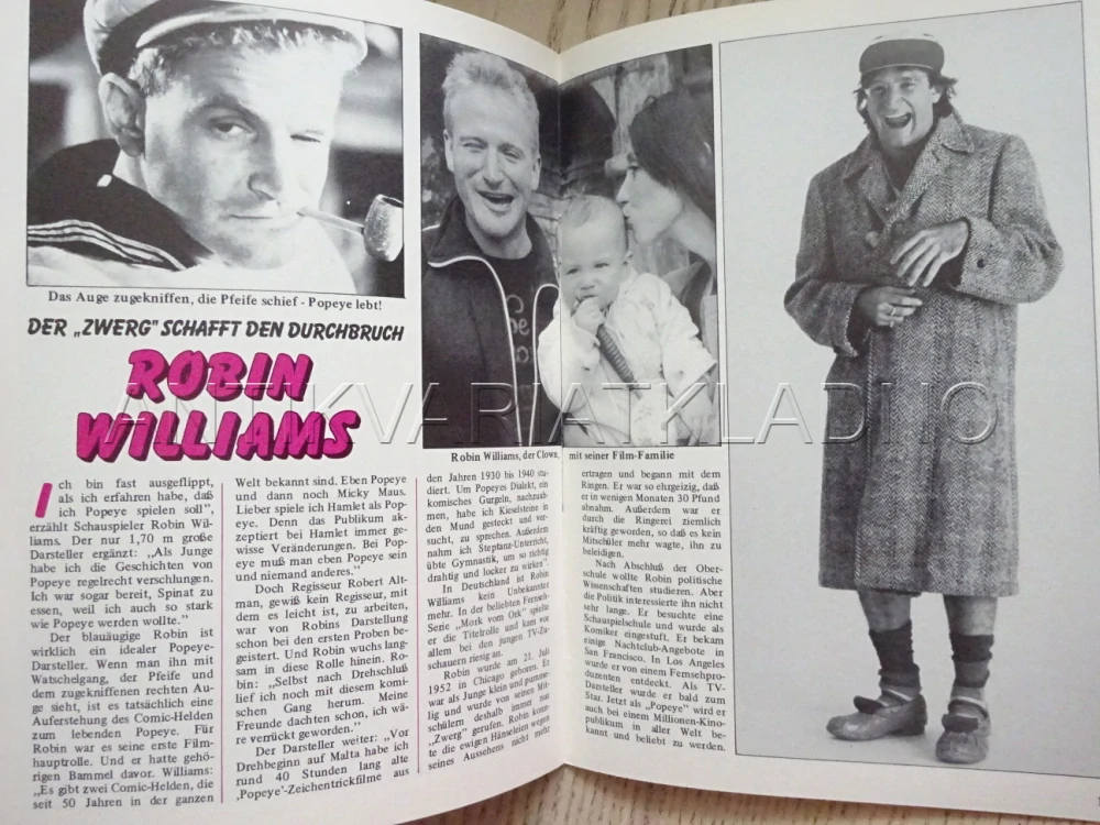 PEPEK NÁMOŘNÍK, ROBIN WILLIAMS, FILM, BIO PROGRAM NĚMECKY