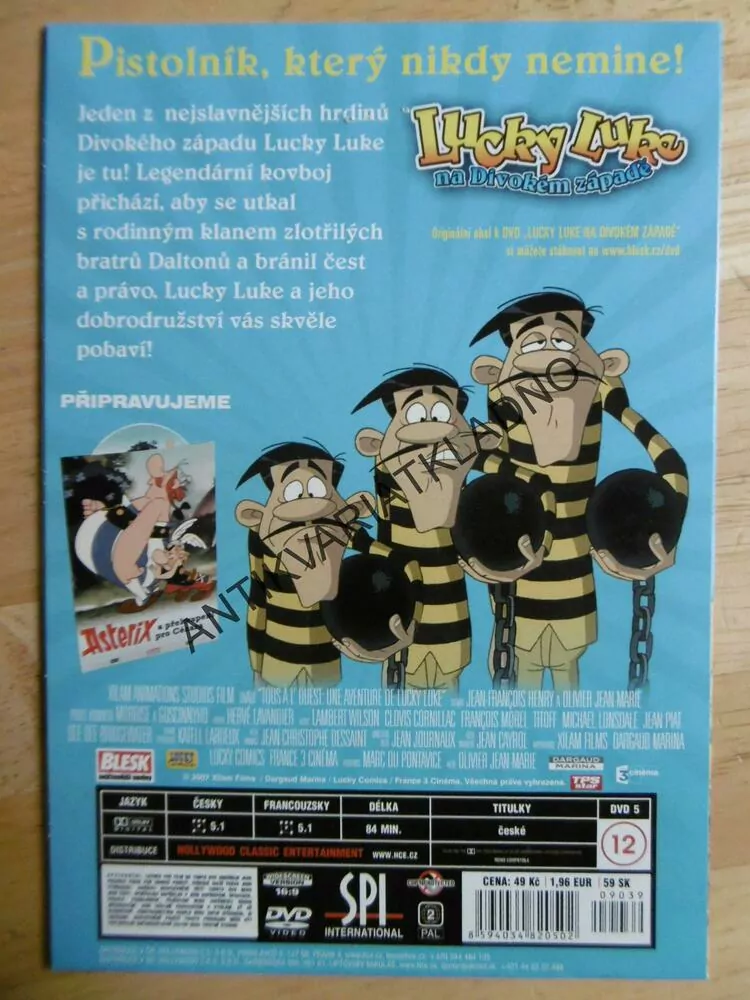 LUCKY LUKE NA DIVOKÉM ZÁPADĚ, DVD FILM
