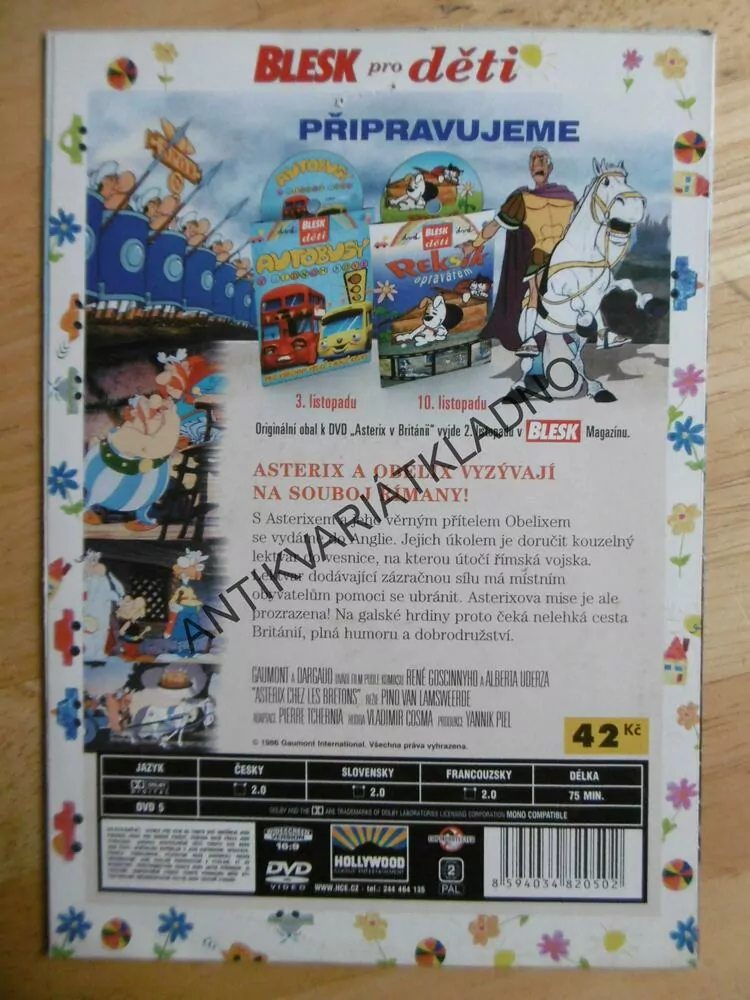 ASTERIX V BRITÁNII, DVD FILM POHÁDKA