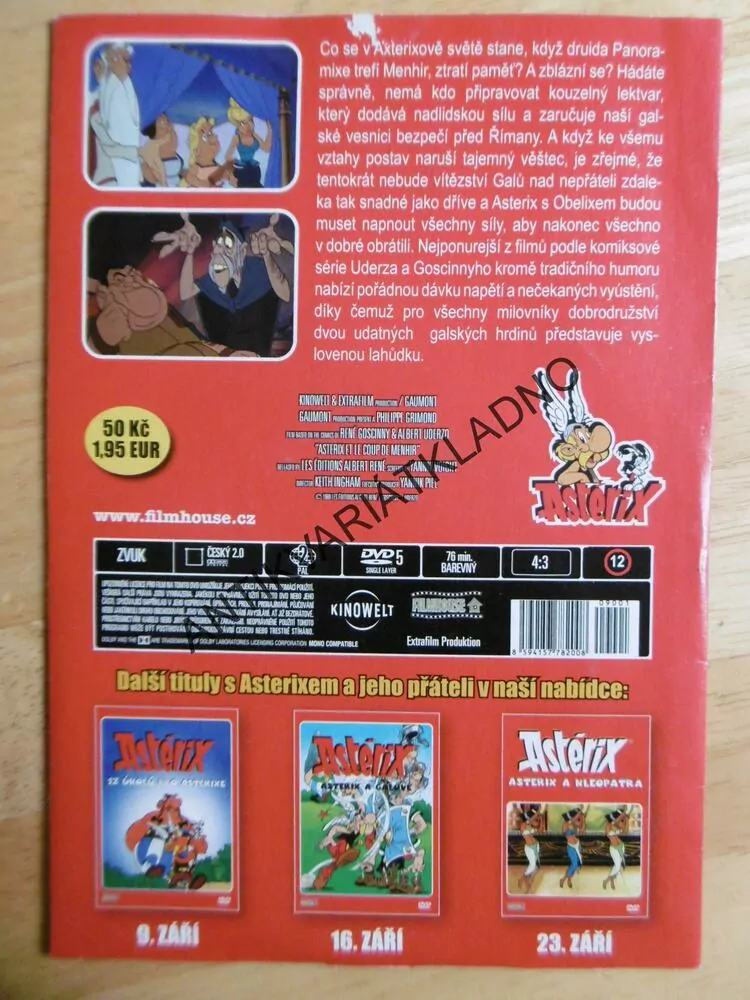 ASTERIX A VELKÝ BOJ, DVD FILM POHÁDKA