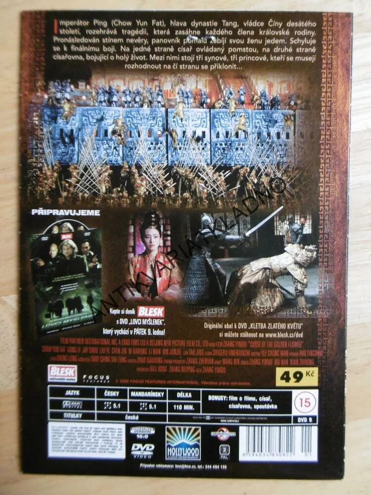 KLETBA ZLATÉHO KVĚTU, DVD FILM 
