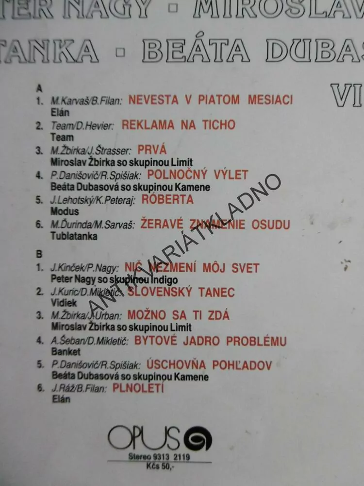 PLNOLETÍ- ELÁN, PETER NAGY, ŽBIRKA, TUBLATANKA, MODUS,BANKET