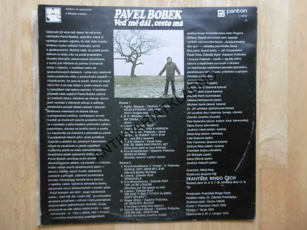 PAVEL BOBEK, VEĎ MĚ DÁL, CESTO MÁ, LP