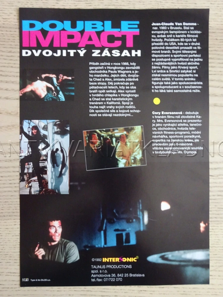 DVOJITÝ ZÁSAH, J.-C. VAN DAMME, FOTOSKA FILM USA 10553