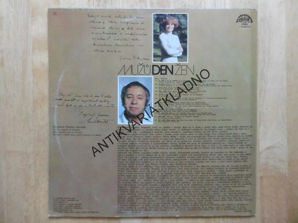 DEN ŽEN, DEN MUŽŮ, HORNÍČEK, HEGEROVÁ, VONDRÁČKOVÁ, LP