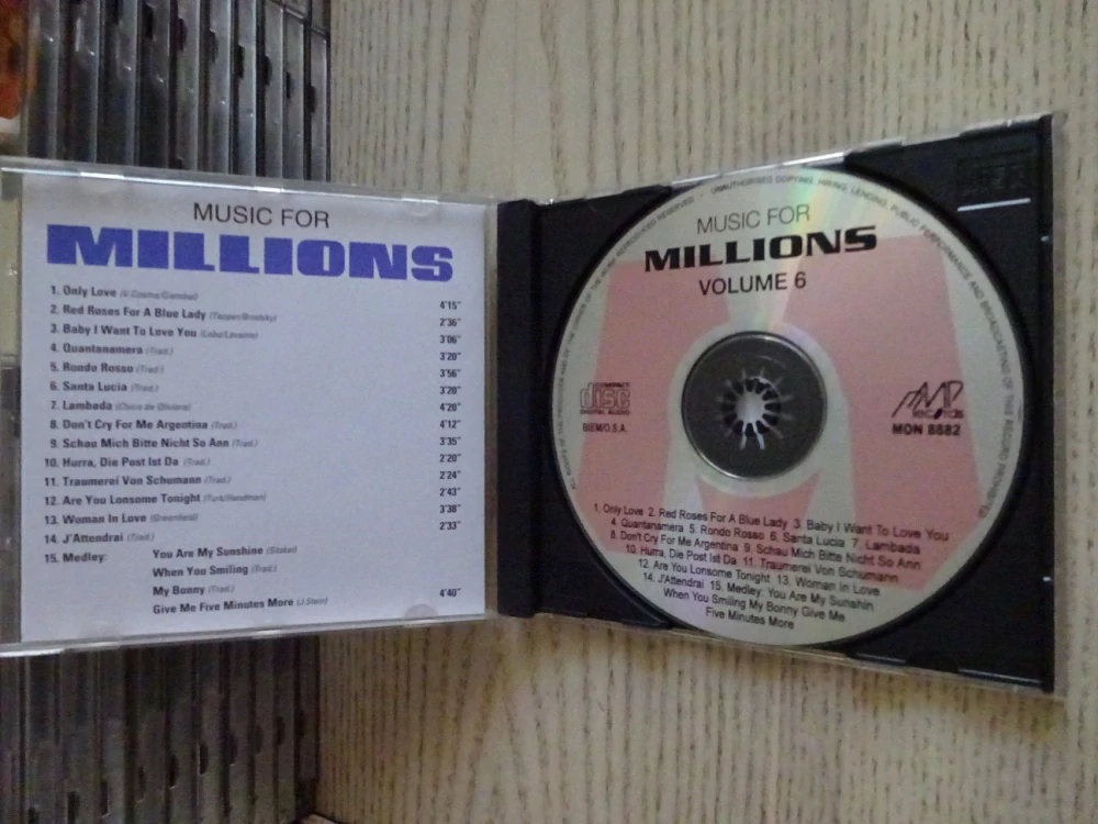 MUSIC FOR MILLIONS, VOL. 6, CD HUDBA