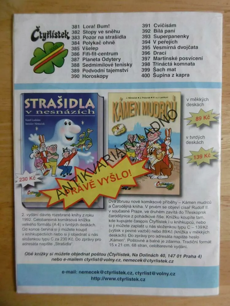 ČTYŘLÍSTEK 392 - BÍLÁ PANÍ