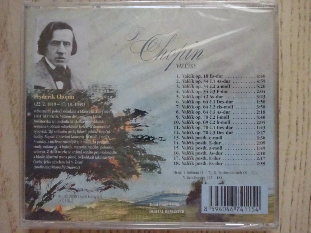 CHOPIN, VALČÍKY, CD HUDBA