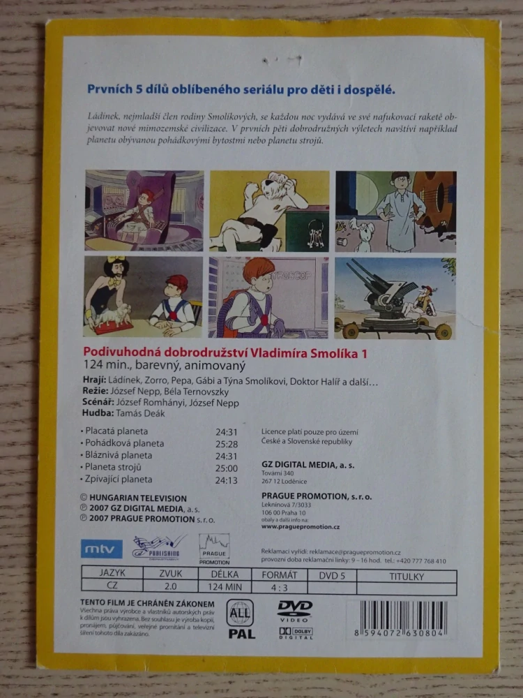 PODIVUHODNÁ DOBRODRUŽSTVÍ VLADIMÍRA SMOLÍKA 1., DVD FILM