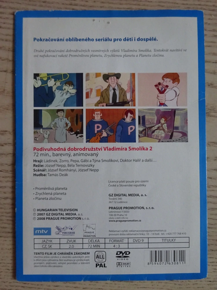 PODIVUHODNÁ DOBRODRUŽSTVÍ VLADIMÍRA SMOLÍKA 2., DVD FILM