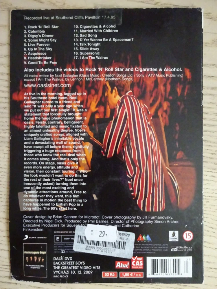 OASIS LIVE BY THE SEA, DVD HUDBA
