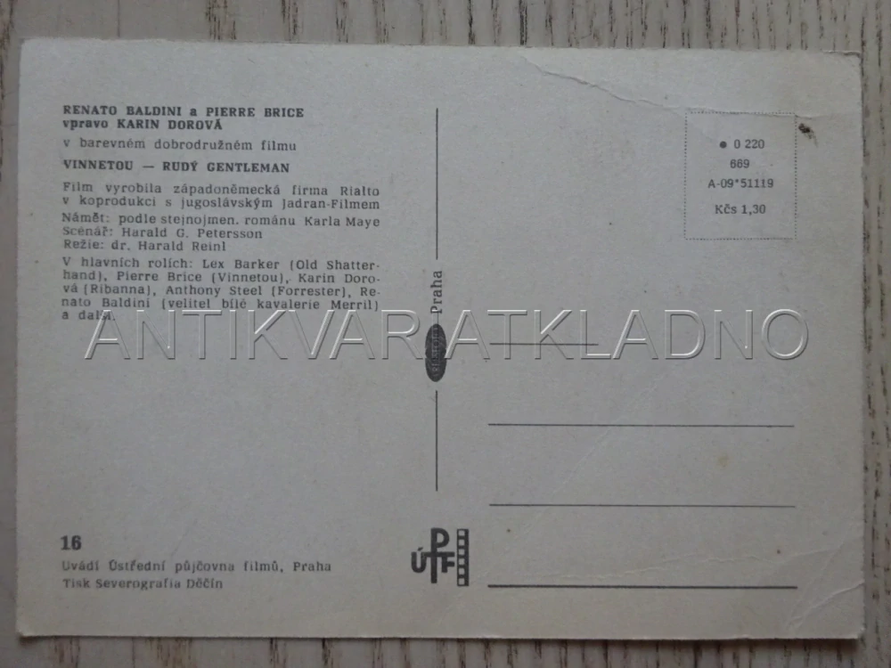 VINNETOU 16.  OLD SHATTERHAND, LEX BARKER, PIERRE BRICE, DOROVÁ