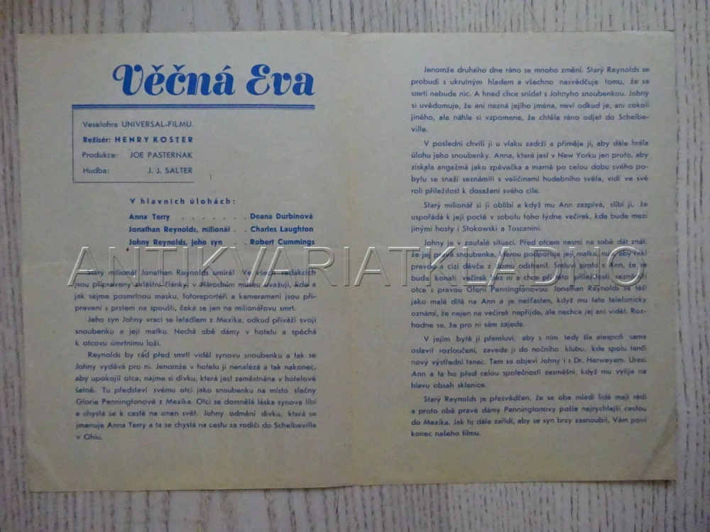 VĚČNÁ EVA, J. REYNOLDS, BIO PROGRAM Č. 23