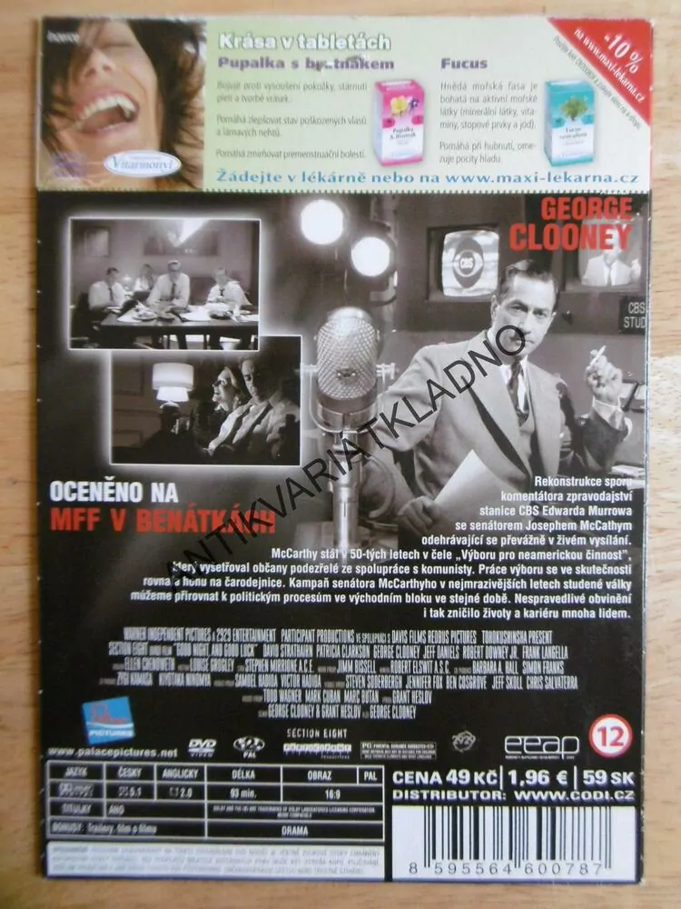DOBRU NOC A HODNĚ ŠTĚSTÍ, DVD FILM