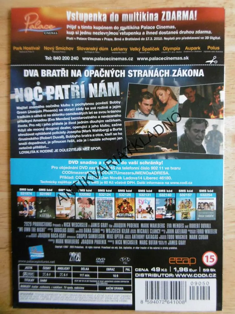 NOC PATŘÍ NÁM, DVD FILM 