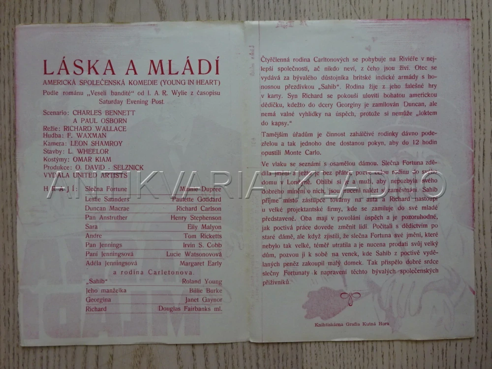 LÁSKA A MLADÍ, P. GODDARD, BIO PROGRAM Č. 631
