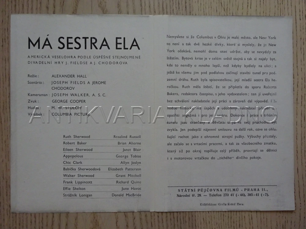 MÁ SESTRA ELA, R. RUSSELL, BIO PROGRAM Č. 635