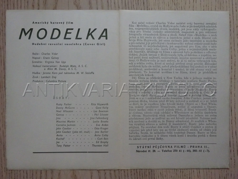 MODELKA, R. HAYWORTH, BIO PROGRAM Č. 643