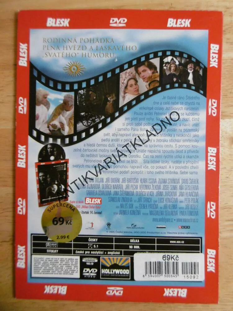 ANDĚL PÁNĚ, DVD FILM 