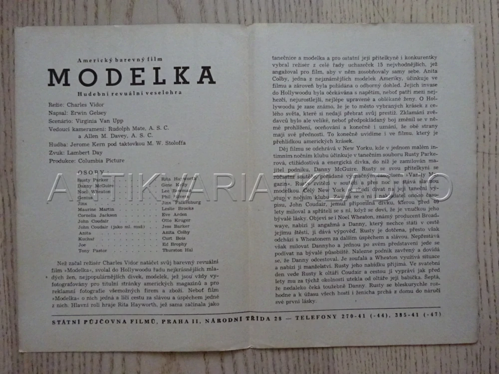 MODELKA, R. HAYWORTH, BIO PROGRAM Č. 643