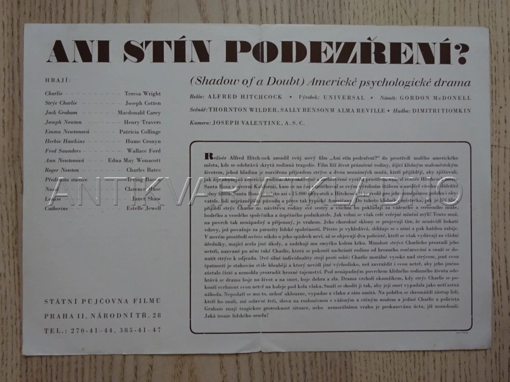 ANI STÍN PODEZŘENÍ?, J. COTTEN, BIO PROGRAM Č. 657