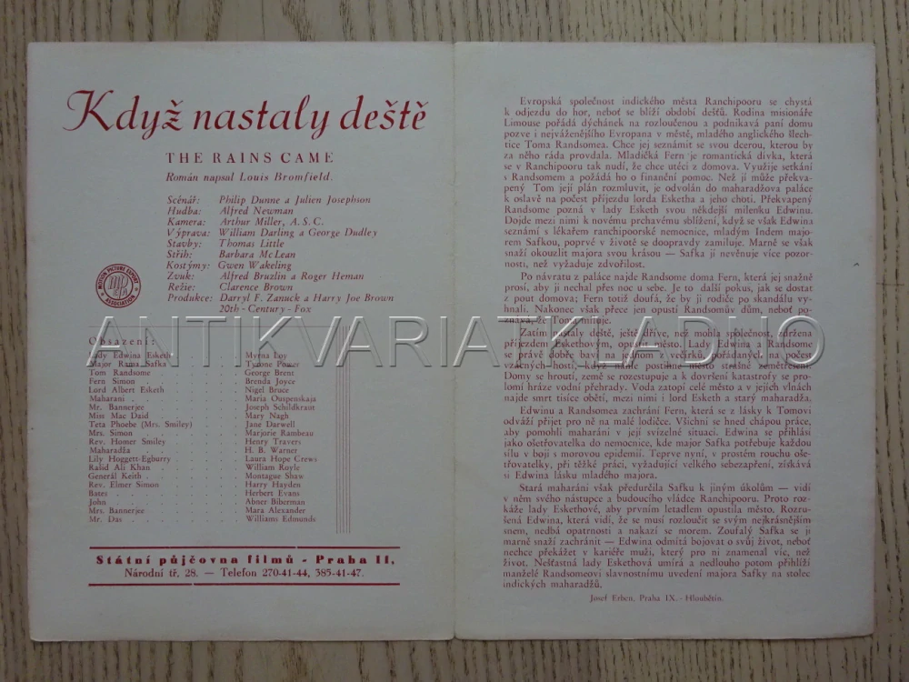 KDYŽ NASTALY DEŠTĚ..., T. POWER, BIO PROGRAM Č. 660