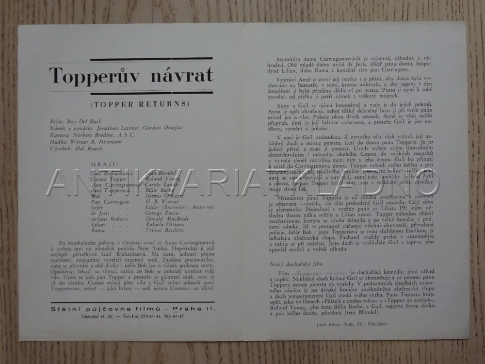 TOPPERŮV NÁVRAT, BIO PROGRAM Č. 663