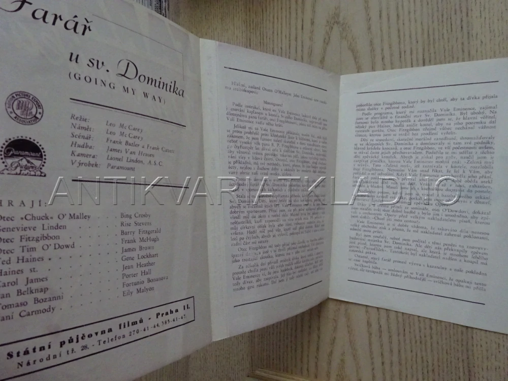 FARÁŘ U SV. DOMINIKA, B. CROSBY, BIO PROGRAM Č. 665